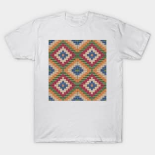 Kilim ,, Navajo , Aztec , Southwest Digitized Pattern T-Shirt